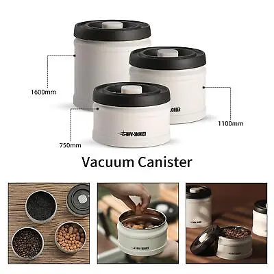 Portable Coffee Manual Vacuum Storage Canister Airtight Container Camping Tool • $59.49