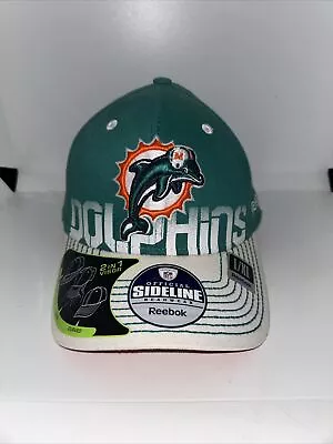 Miami Dolphins Reebok NFL Fitted Teal Hat NEW L/XL Reebok Sideline Official • $29.99