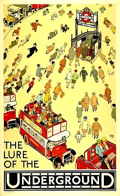 Home Wall Art Print - Vintage Travel Poster - LONDON UNDERGROUND 1 - A4A3A2 • £5.99