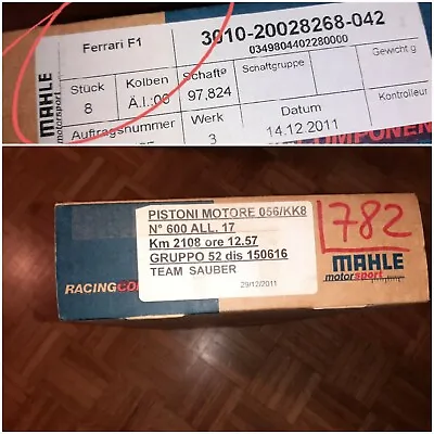 FERRARI Engine 056 F1-CARTON BOX(empty) Pistons MAHLE2011 TEAM SAUBER  FERRARI  • £39