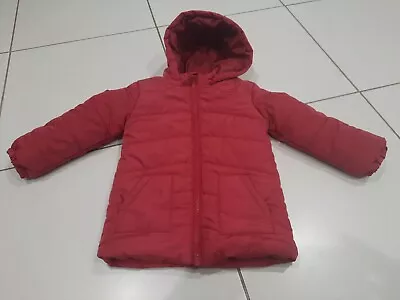 Kids Girls Puffer Jacket With Hoodie- Size 4 • $10