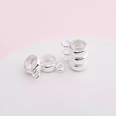 5pcs S925 Sterling Silver  Loose Beads Bead Caps Spacer Beads Bracelet Necklaces • $4.75