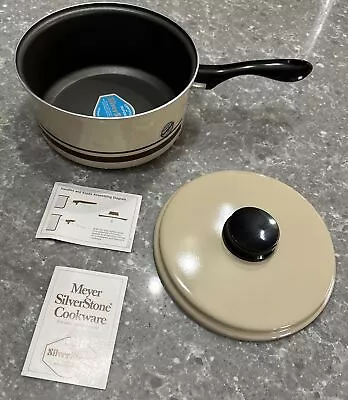 Vintage NOS Meyer Silver Stone Porcelain Aluminum Non Stick Fry/Sauce Sautee Lid • £43.39