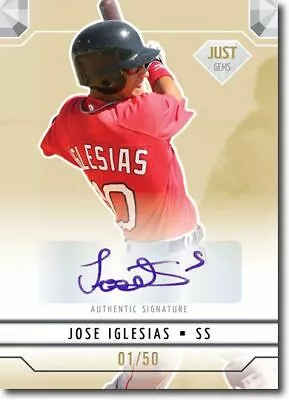 JOSE IGLESIAS 2011 Just GEMS Rookie Autograph GOLD Auto RC #/50 • $23.99