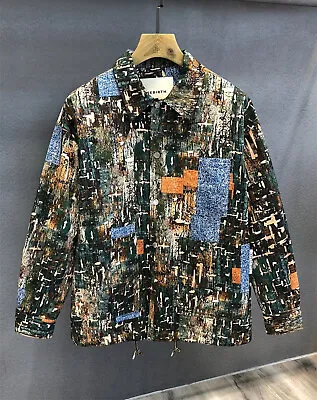 Artistry Tapestry Trendy Multicolor Colorful Patchwork Style Designer L/S Jacket • $169.38