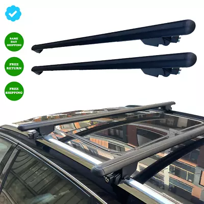 For Volvo XC90 2015-2023  Roof Rack Cross Bars Black  Flush Rails Roof Bars 2pcs • $99