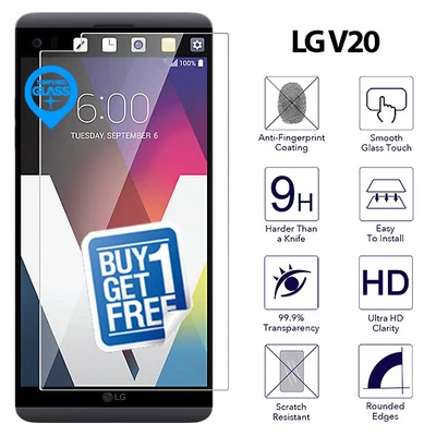 $6.59 • Buy 2 X For LG V20 H990 Tempered Glass Screen Protector Film Cover Clear H910 H918