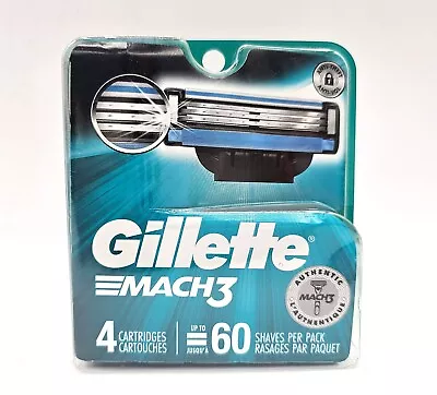 Gillette Mach3 Refills  4 Cartridges. NEW! • $8.99