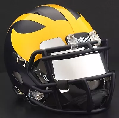 MICHIGAN WOLVERINES NCAA Riddell SPEED Authentic MINI Football Helmet • $48.99