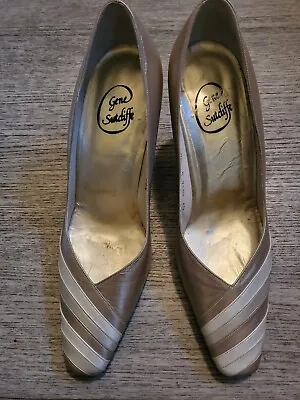 Designer Gold/pewter Mix All Leather Shoes Size 5.5 Bnwot Rrp £89 • £8.99