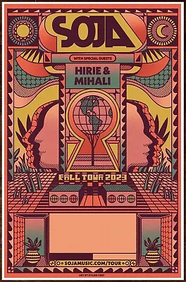 SOJA | HIRIE | MIHALI Fall Tour 2023 Ltd Ed New RARE Poster! Reggae Rock Dub • $34.99