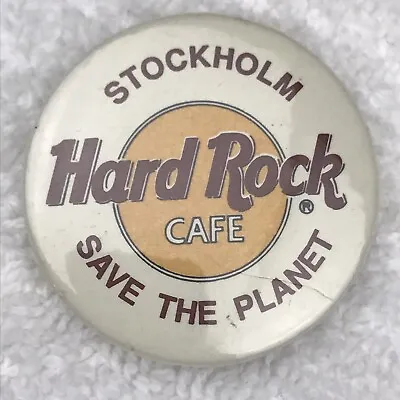 Hard Rock Cafe Stockholm Vintage Pin Button Pinback • $12.88