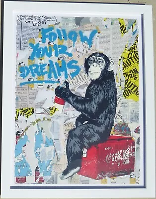 MR BRAINWASH Everyday Life Follow Your Dreams Unique Mixed Media HAND SIGNED 1/1 • £7066.22