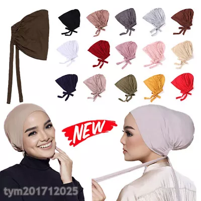 Adjustable Muslim Head Scarf Inner Hijab Caps Islamic Underscarf Ninja Scarf Hat • $6.08