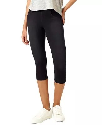 Hue Women's Game Changing Hi-Rise Capri Denim Leggings Black Size 19 • $20.80