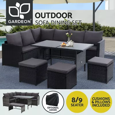 $1055.95 • Buy Gardeon Outdoor Furniture Lounge Setting Sofa Dining Set Patio Wicker Garden