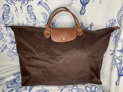 Longchamp 'Medium 'Le Pliage' Tote  Bag Brown 24”x14” (M3) • $32.99