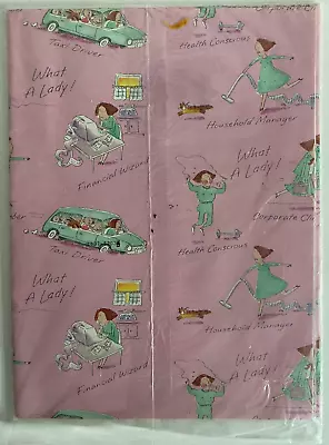 Vintage Mothers Day Gift Wrap Sheet Wrapping Paper Mom Cleaning Driving • $6.99