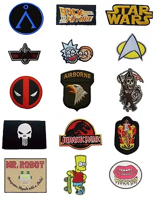 £2.79 • Buy TV Show Movie Film Cartoon Iron On Sew On Patches Badges Transfers Fancy Dress