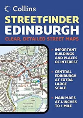 Edinburgh Streetfinder : Clear Detailed Street Maps Paperback • £4.03