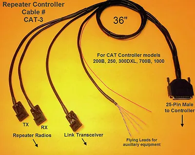 Repeater Controller Cable Motorola CDM1250 CM300 GM300 CAT250 CAT800 CAT1000    • $69.99