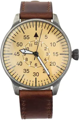 Vintage WW2 Pilot Watch - Luftwaffe Me109 Aviator Leather • $92.99