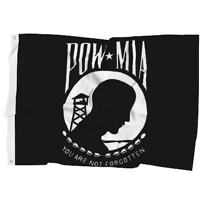 3x5' POW-MIA Black Flag You Are Not Forgotten Prisoner Of War USA New • $4.25