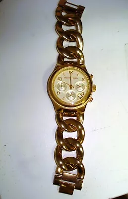 Michael Kors Runway MK3131 Women's Gold Stainless Steel Analog Dial Watch • $33.99