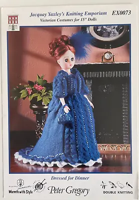 Jacquay Yaxley KNITTING PATTERN Dressed For Dinner Victorian Costume 38cm Doll • £4.75
