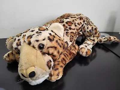 E & J Classic Jaguar-Leopard Stuffed Plush 21  Long Laying Down • $42.50