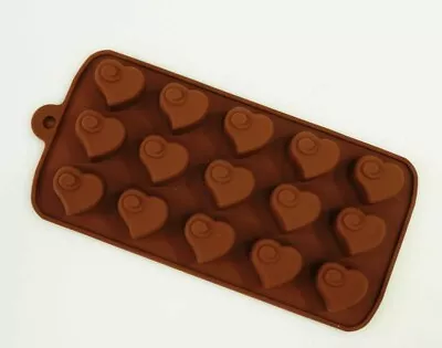 15 Love Heart Shaped Tray Chocolate Ice Jelly Silicone Mould Baking Truffle UK  • £3.49