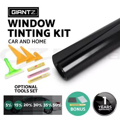 Giantz Window Tint Film 5% 15% 35% VLT Car Home 100cm/152cm X 30m Tinting Tools • $11.95