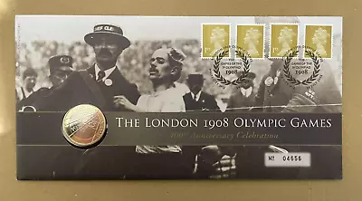 Royal Mint Mail FDC £2 COIN STAMP COVER LONDON 1908 OLYMPIC GAMES 2008 • £15