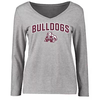 Women's Ash Mississippi State Bulldogs Proud Mascot Long Sleeve T-Shirt • $34.99