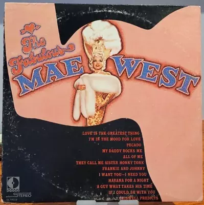 Mae West  The Fabulous Mae West  Vinyl LP Used • $11.50