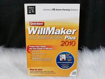 Quicken WillMaker Plus Estate Planning Software 2010 • $12