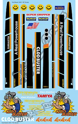 Vintage Clod Buster 2003 Decals / Stickers - Tamiya TA01 TA02 TT01  • £18