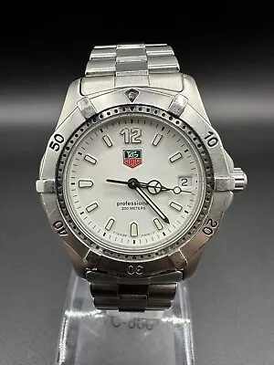 TAG Heuer Professional WK1111 Quartz 37mm Date Vintage Men's Watch Swiss Made • $350