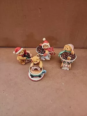 Marjorie Sarnat Enesco Coffee Is A Bear Essential Figurine Cup 1995 Lot Of 4 • $19.99