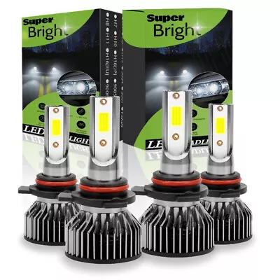 9005 & 9006 LED Headlight Kit Combo Bulbs High Low Beam 8000K Super White Bright • $27.59