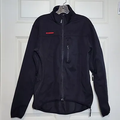 Mammut Men's Sz M Kaleetan Windstopper Softshell Jacket Full Zip Black Outdoors • $58