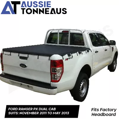 Bunji Tonneau Cover For Ford PX Ranger Dual Cab With Headboard (Nov 11 -May 13) • $190.42