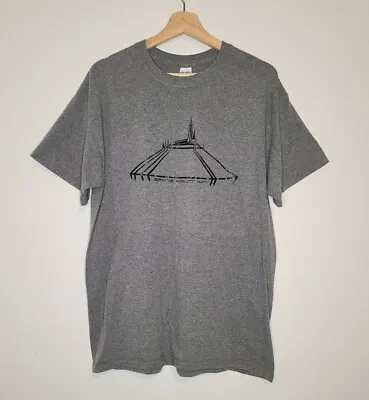 $9.99 • Buy Space Mountain T-Shirt Disney Family Vacation T-Shirts Magic Kingdom LARGE Gray