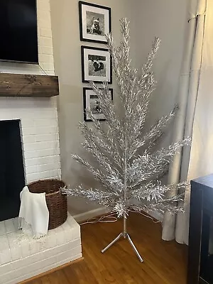 Vintage Stainless Aluminum Christmas Tree 6ft. With Box - 43 Branch. • $275