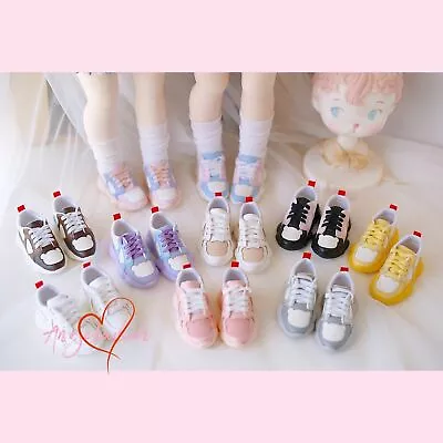 1/6 1/4 1/3 BJD Shoes Cute Bear Sports Shoes Sneaker Lace Up Good Sole 10 Colors • $38.93