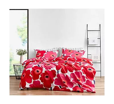 Marimekko - King Comforter Set Cotton Bedding With Matching Shams Lightweig... • $245.68