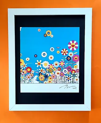 TAKASHI MURAKAMI + AWESOME SIGNED ART PRINT FROM JAPAN + WITH NEW FRAME 14x11in. • $149