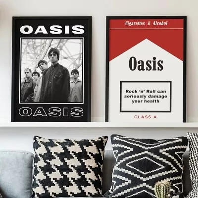 Oasis Band A3 Poster Bundle - Noel Liam Gallagher Print - Wall Art - A3 • £16.99