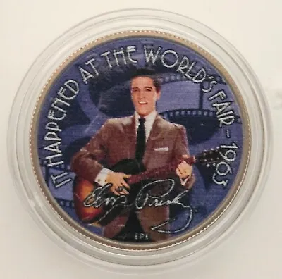 Elvis Presley Half Dollar Coin In Capsule - It Happened At The World's Fair 1963 • $10