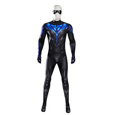 Nightwing Printed Jumpsuit Uniform Costume Cosplay Halloween • $166.99